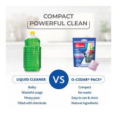 O-Cedar Lavender PACS Hard Floor Cleaner - 10ct: Contains Naturally Derived Ingredients, Multi-Surface, Eliminates Odors