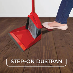 O-Cedar PowerCorner Pet Pro Broom with Step-On Dustpan