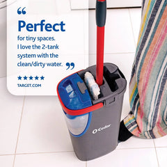 O-Cedar H2prO Flat Mop System: Steel Handle, Microfiber Head