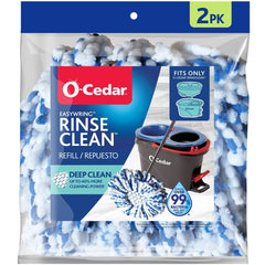 O-Cedar RinseClean Spin Mop & Bucket System Cleaning Tools and Accessories + 2 Pack Cleaning Tool Refills