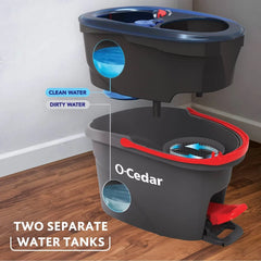 O-Cedar RinseClean Spin Mop & Bucket System Cleaning Tools and Accessories + 2 Pack Cleaning Tool Refills
