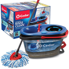 O-Cedar RinseClean Spin Mop & Bucket System Cleaning Tools and Accessories + 2 Pack Cleaning Tool Refills