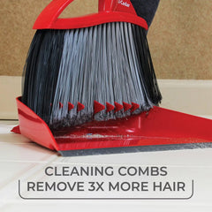 O-Cedar PowerCorner Pet Pro Broom with Step-On Dustpan